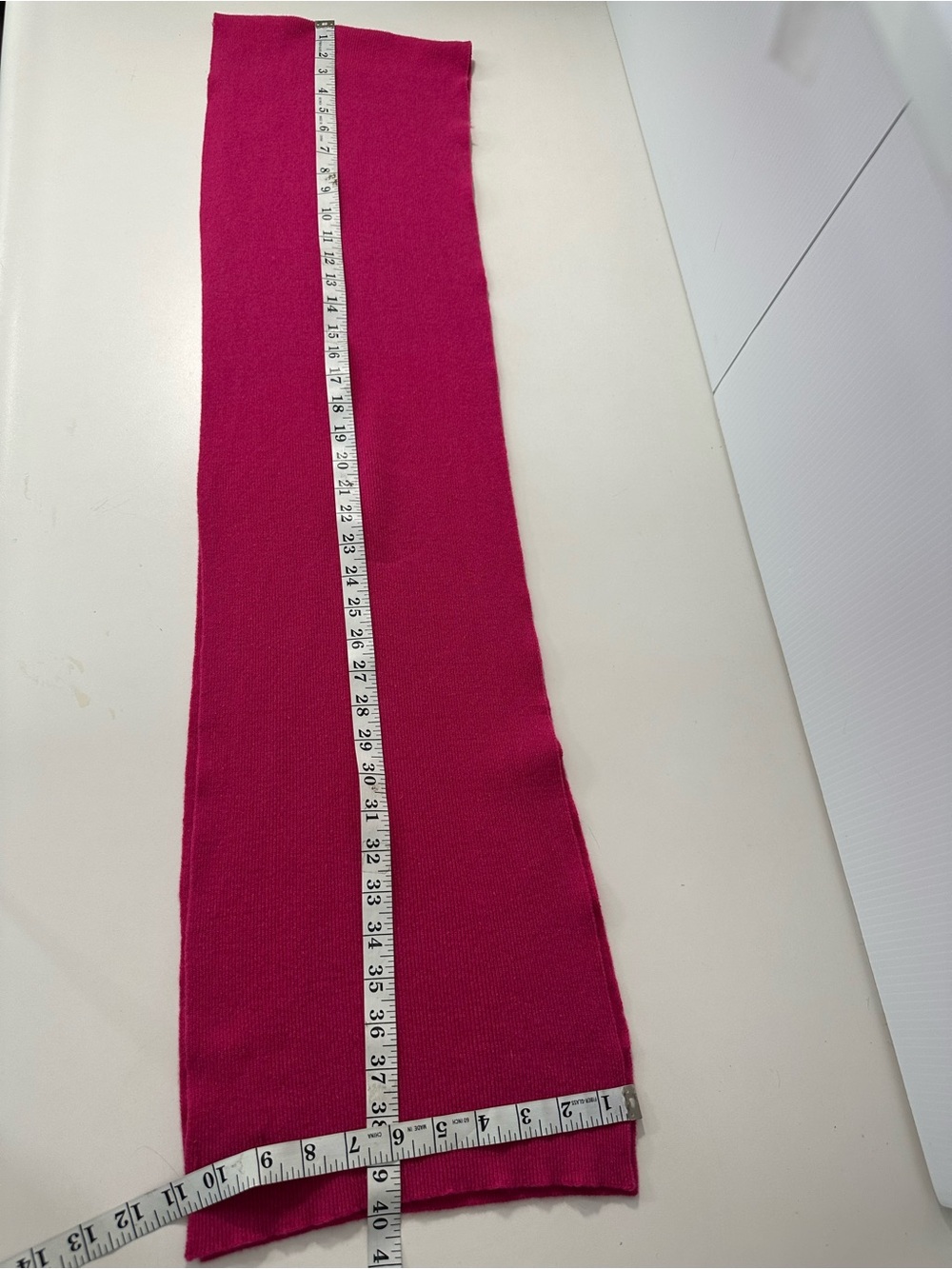 United Colors Of Benetton Bright Fuchsia Knit Scarf 80x21 - Picture 3 of 6